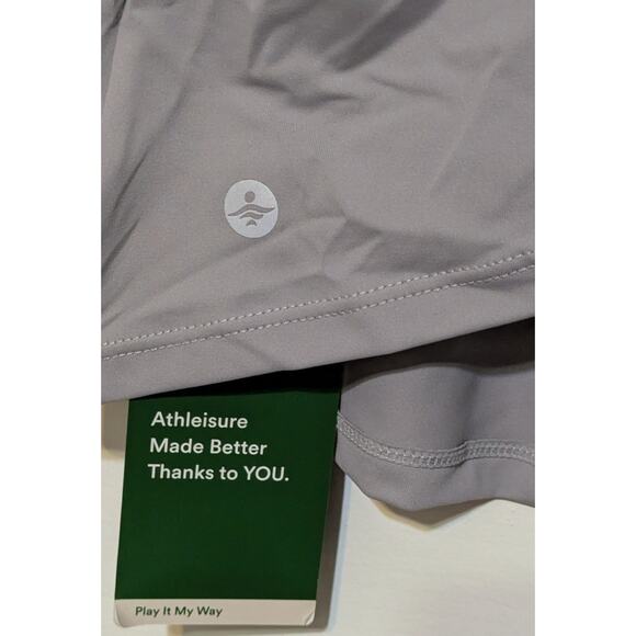 Halara Gray Cut Out Crossover Hem Solid Athletic Yoga Tank Top, Size XS - Picture 7 of 8